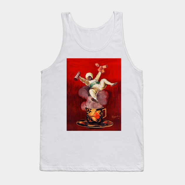 Man Floating Over Coffee Cup & Saucer 1921 Leonetto Cappiello Tank Top by rocketshipretro